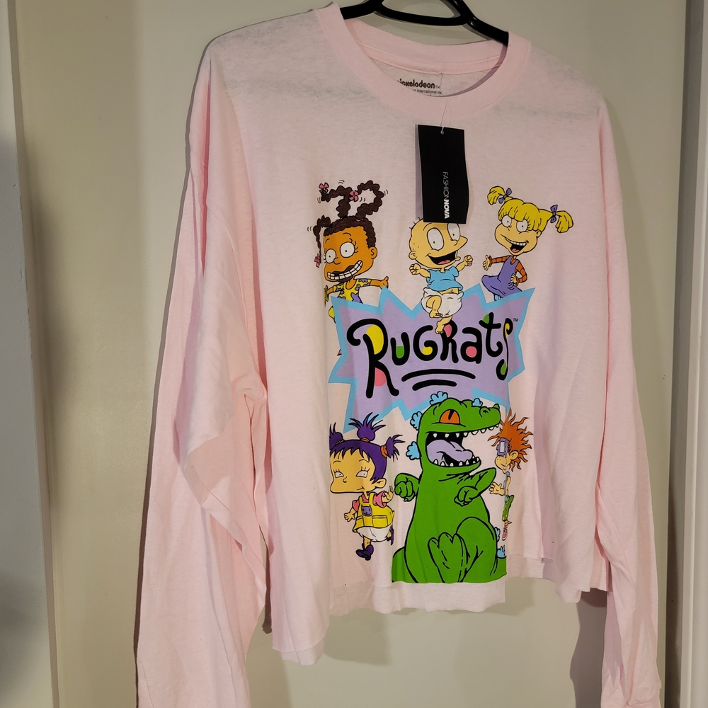 Nickelodeon Rugrats Pink Kids Long Sleeve Shirt